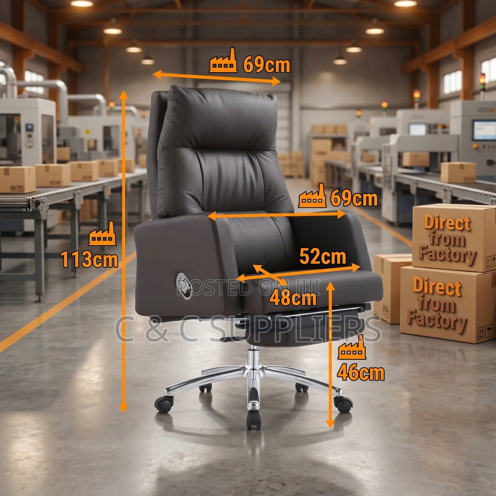 Manager's PU Leather Task Chair.