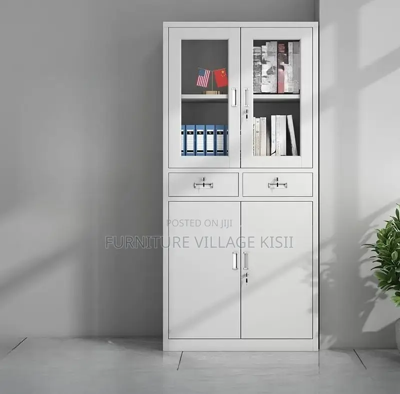 Office Cabinet; 2-Door Faling Cabinet Wit Middle Drawer.