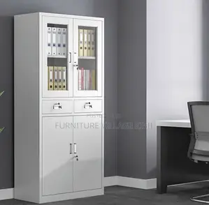 Office Cabinet; 2-Door Faling Cabinet Wit Middle Drawer.