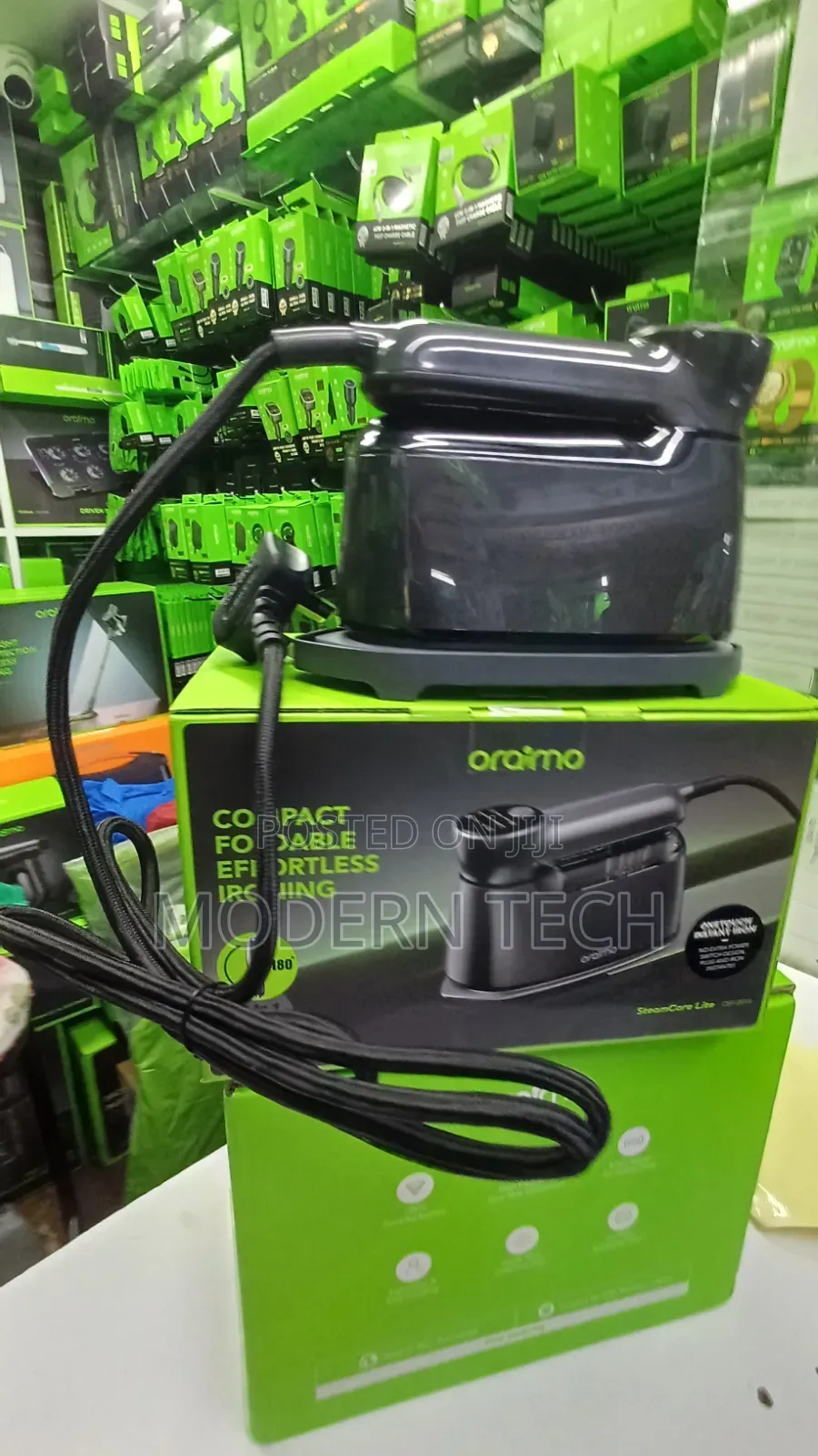 Oraimo Foldable Steam Iron – 180° Rotating Handle, 6 Modes