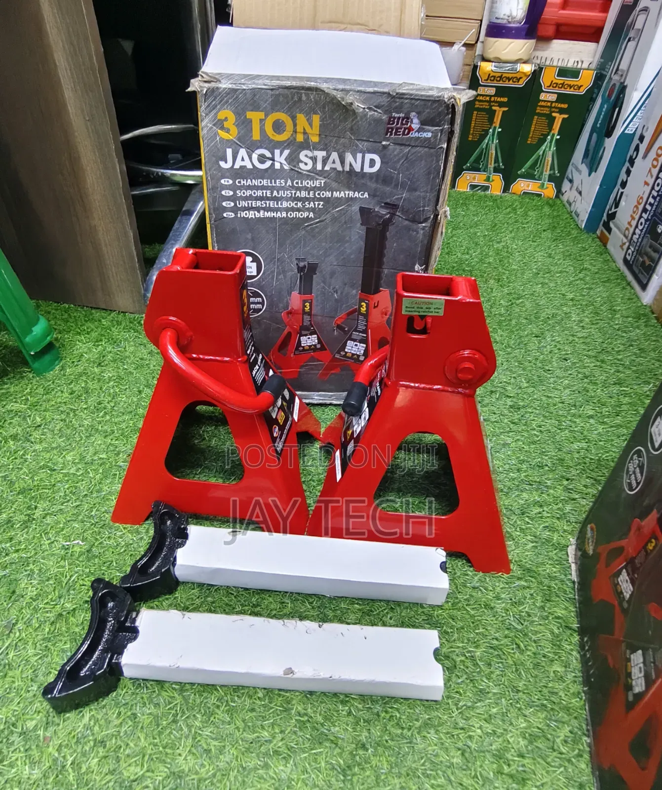 3-Ton Heavy Duty Steel Jack Stands (Pair) – Brand New