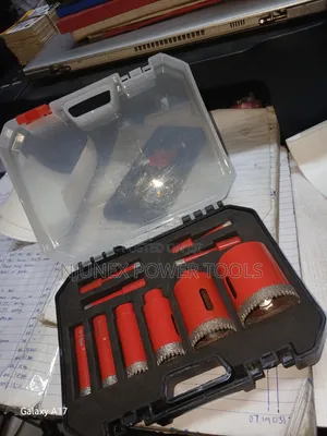 12-Piece Red Diamond Core Drill Bit and Hole Saw Set