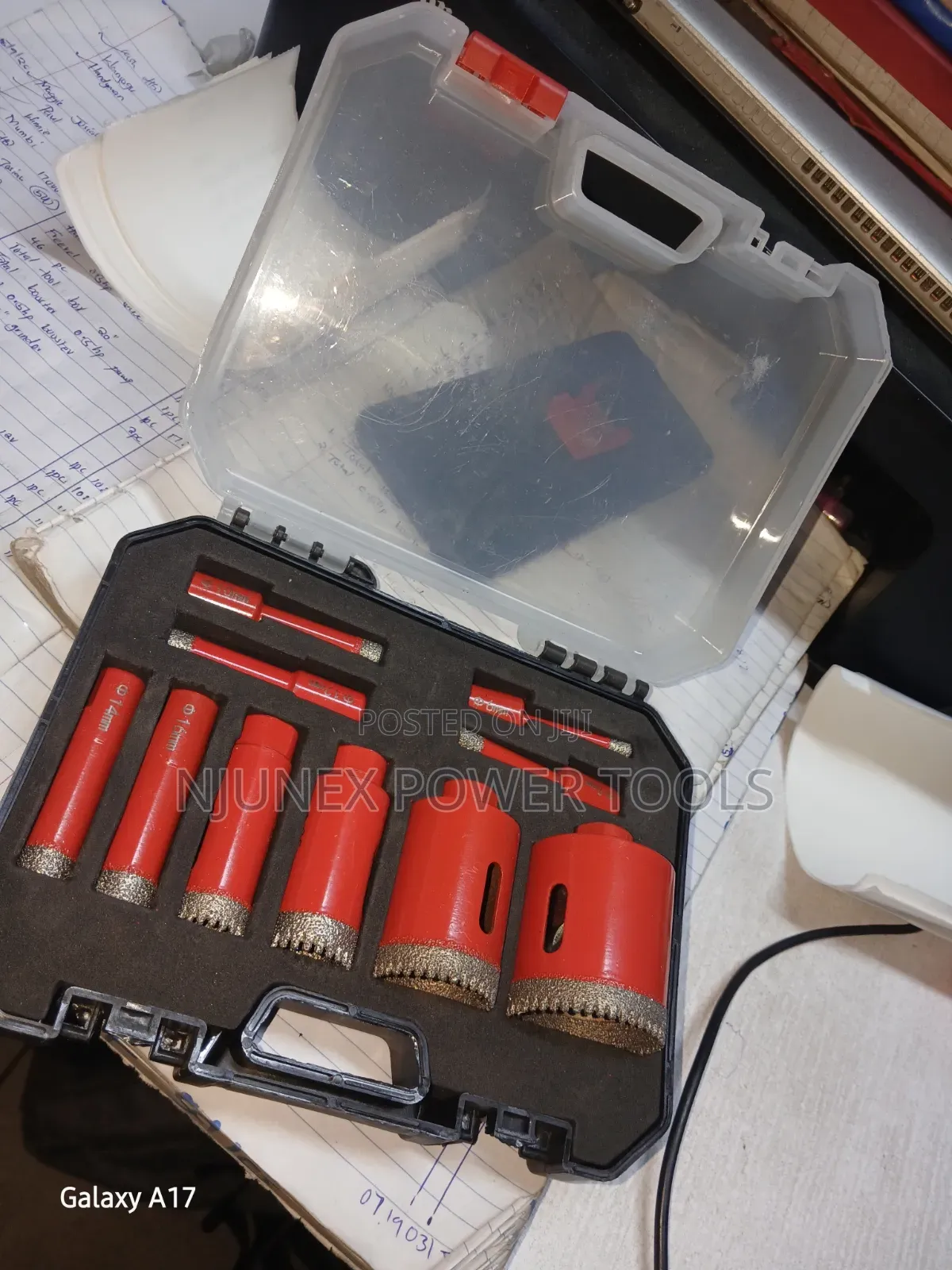 12-Piece Red Diamond Core Drill Bit and Hole Saw Set