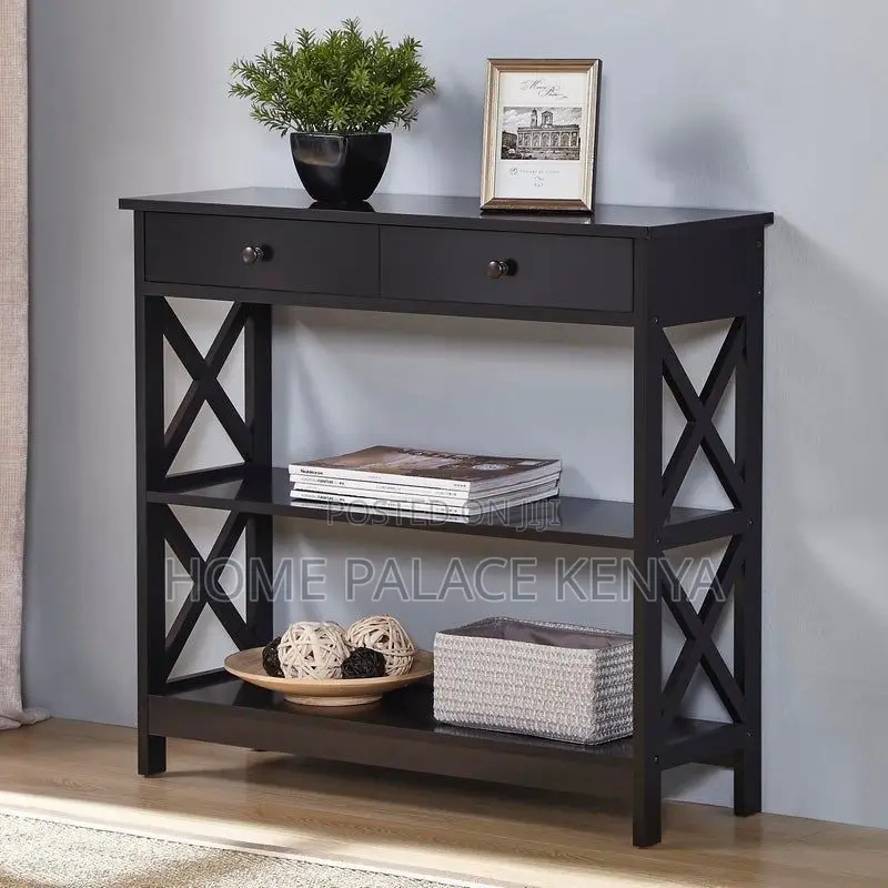 Console Table; Contemporary Wood Console Table for Living Room