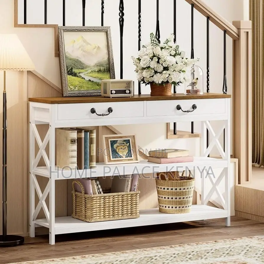 Console Table; Contemporary Wood Console Table for Living Room