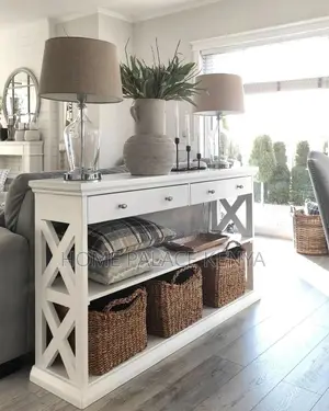 Console Table; Contemporary Wood Console Table for Living Room