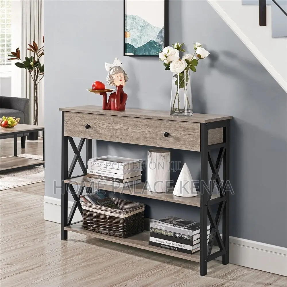 Console Table; Contemporary Wood Console Table for Living Room