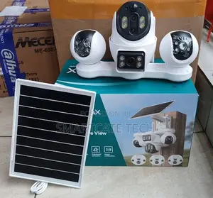 4G V380 Pro 4-Lens Solar PTZ Security Camera –Outdoor Surveillance