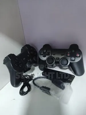Retro Game Stick Console With Dual Black Wireless Gamepads