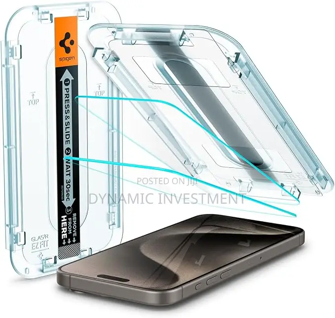 iPhone 15 Pro Max Spigen EZ Fit [2 Pack] Screen Protector With Kit