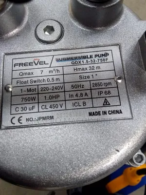 1hp Freevel Shallow Well Electric Submersible Pump 32 Metres Head