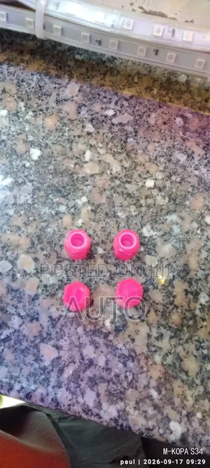 Pink Glow Car Wheel Nozzle Caps