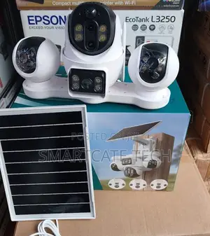 4G V380 Pro Solar Surveillance Camera – 4 Lens 360° PTZ CCTV