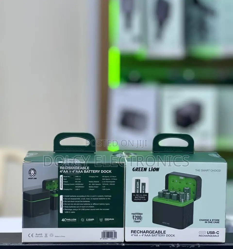 Green Lion Rechargeable 4*AA Battery Dock