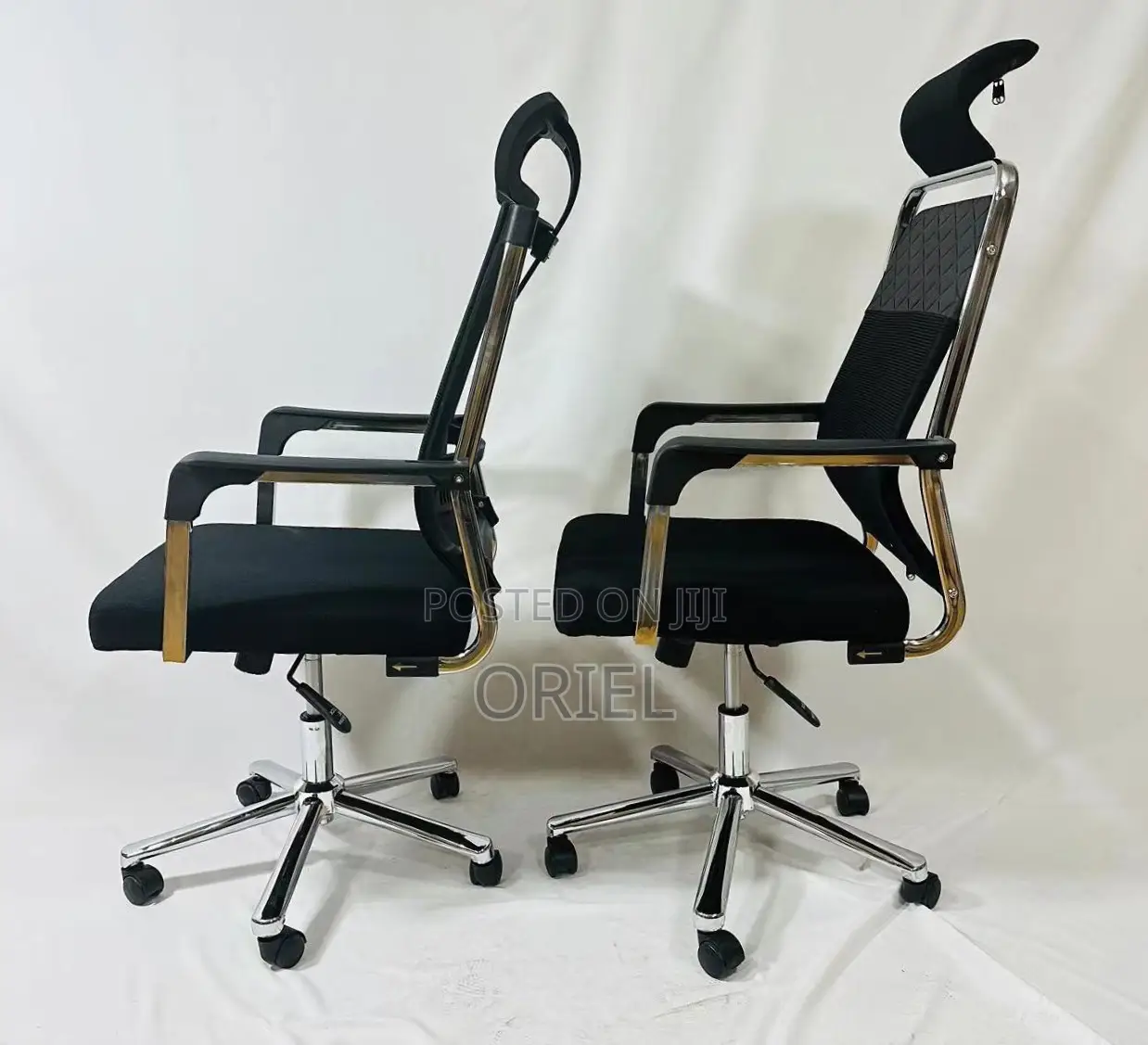High-Back Leather Office Seat : Professional Faux Leather Desk Chair