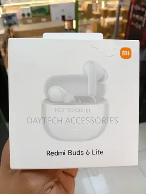 The Xiaomi Redmi Buds 6 Lite Wireless Earbuds in White.