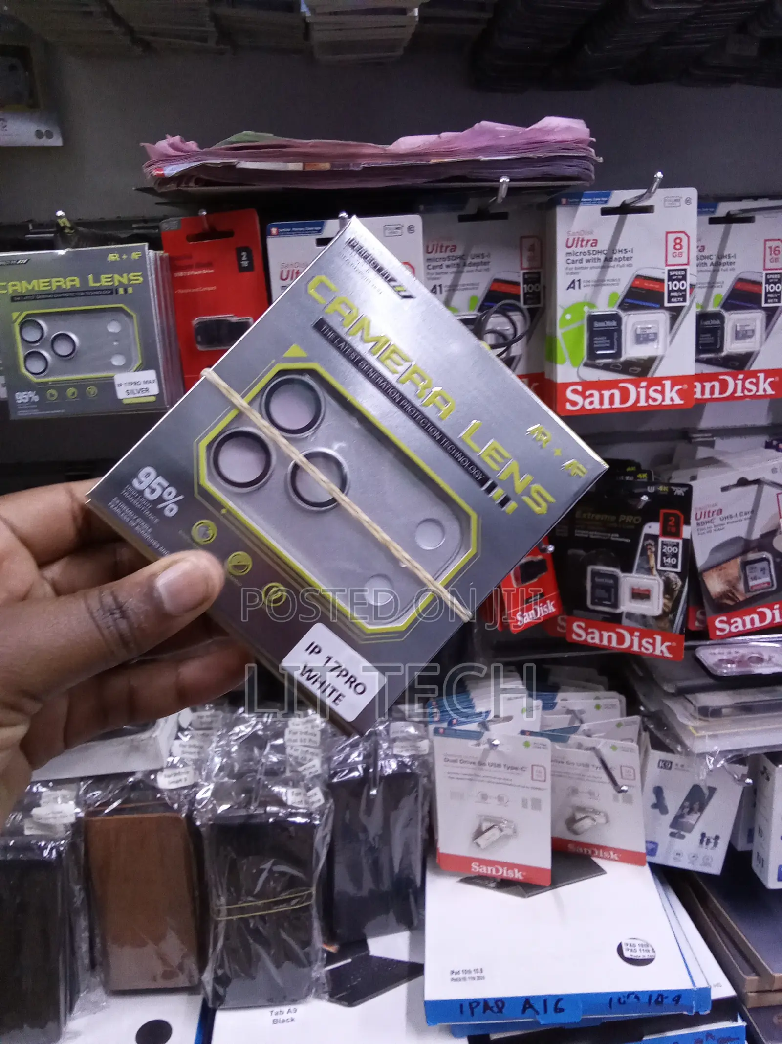 White Camera Lens Protector Package Designed for the iPhone 17 Pro