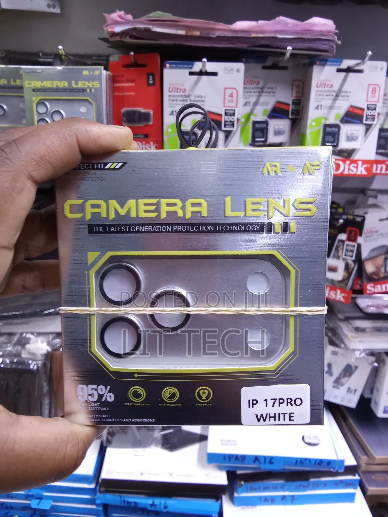 White Camera Lens Protector Package Designed for the iPhone 17 Pro