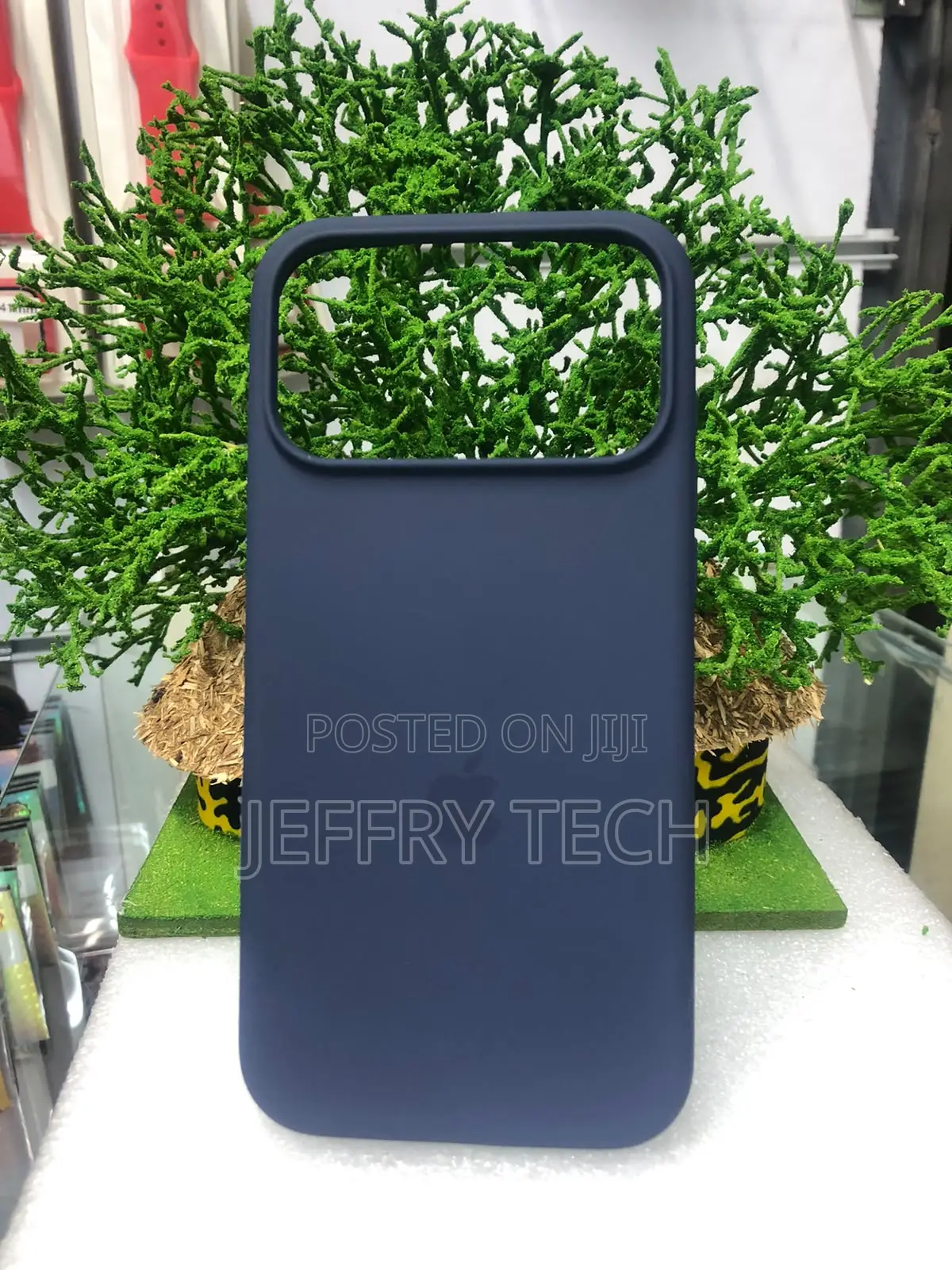 Dark Blue Silicone Protective Phone Case for an Apple iPhone 17 Pro