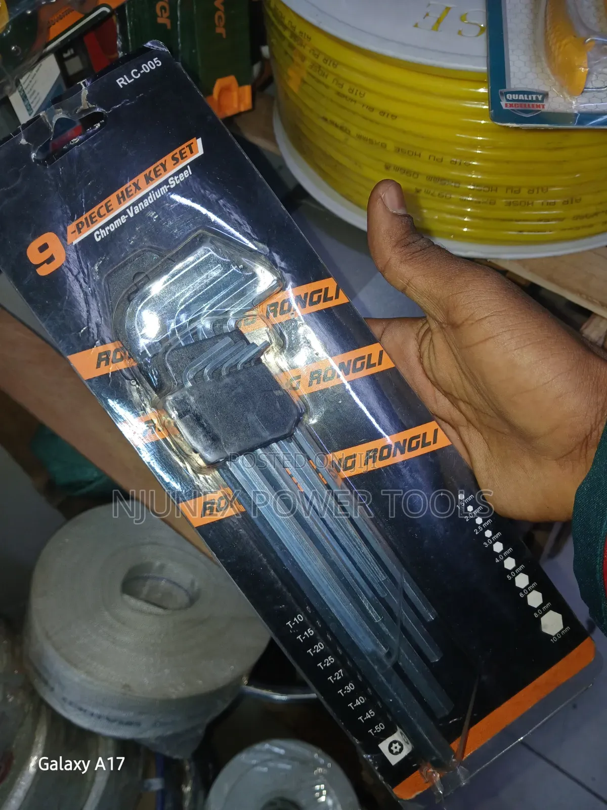 9-Piece Chrome-Vanadium Steel Hex Key