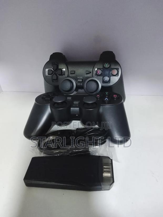Portable Retro Gaming Console and Two Classic Controllers - main view