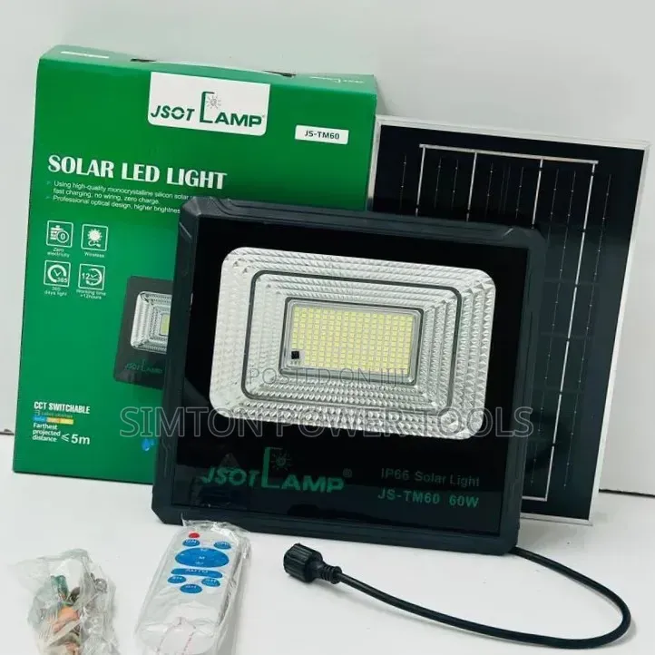 Jsot Lamp Js-Tm60 60w Solar Led Flood Light.