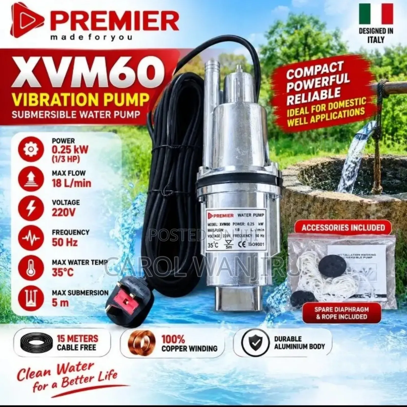Premier XVM60 Vibration Pump/Premier Vibration Pump