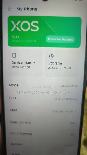 Infinix Hot 60i 128 GB Blue