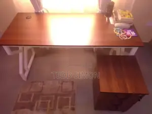 1.4 Meters Metallic Study Table With Side Drawer