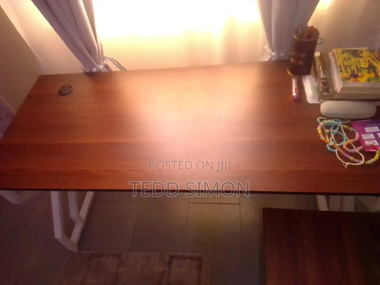 1.4 Meters Metallic Study Table With Side Drawer