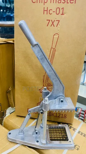 Heavy-Duty Manual Commercial Potato Chip Cutter With a Lever Mechanism