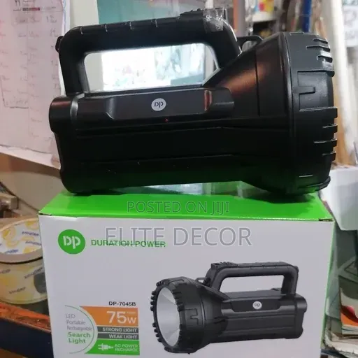 DP 75W Rechargeable LED Torch – Super Bright Long-Range Spotlight