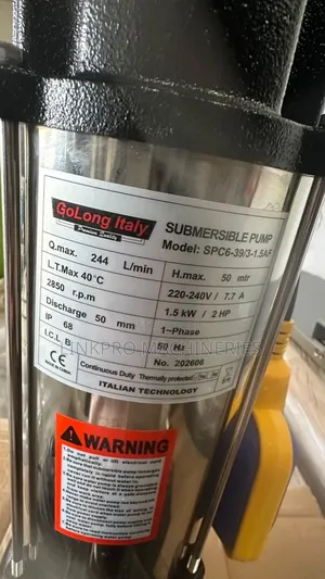 Golong Italy 2hp Shallow Well Submersible Pump Single Phase