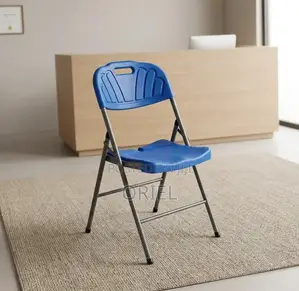 Modern Office Chair : Blue Foldable Plastic Chair
