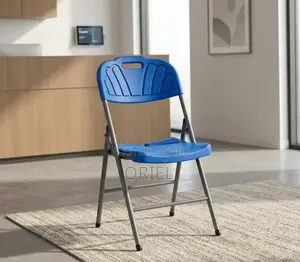 Modern Office Chair : Blue Foldable Plastic Chair