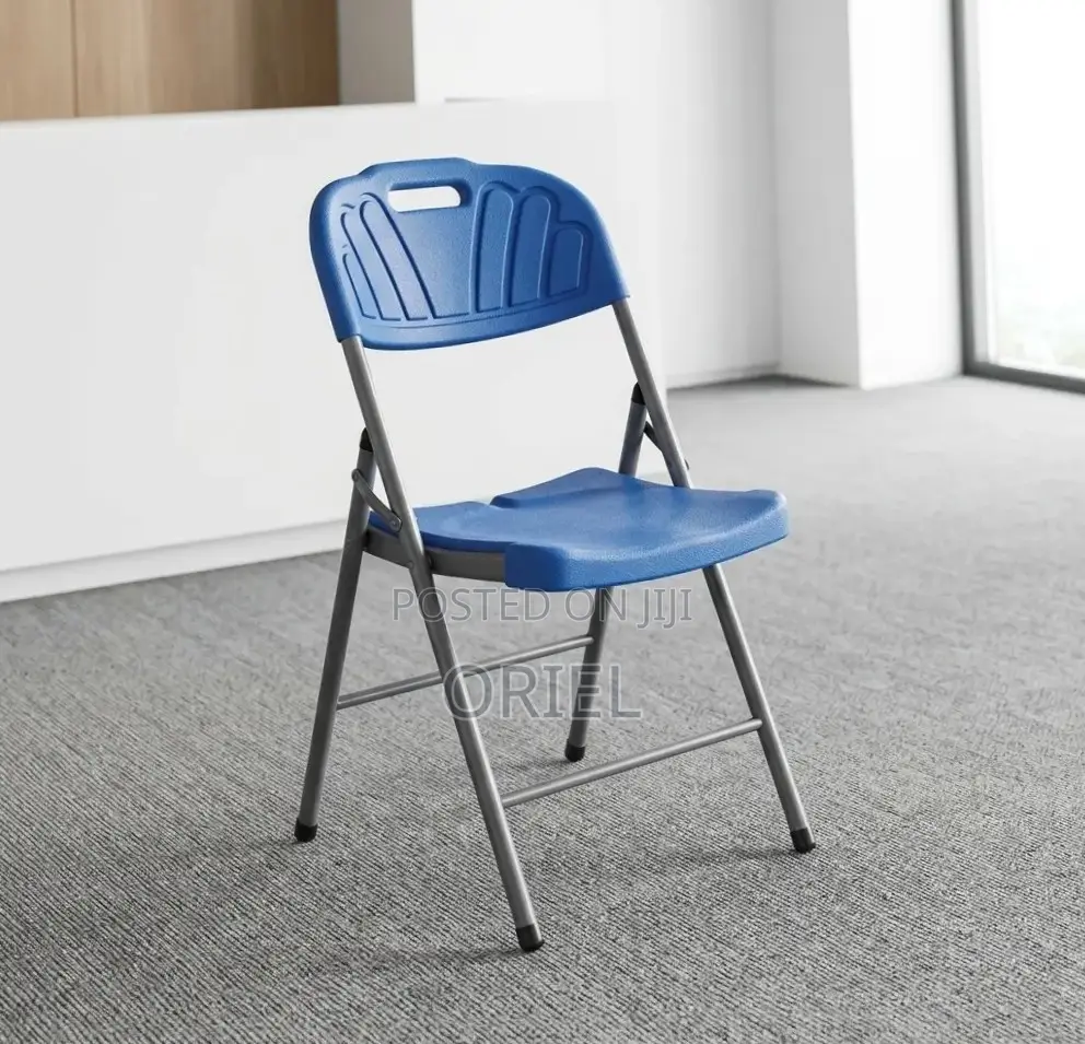 Modern Office Chair : Blue Foldable Plastic Chair