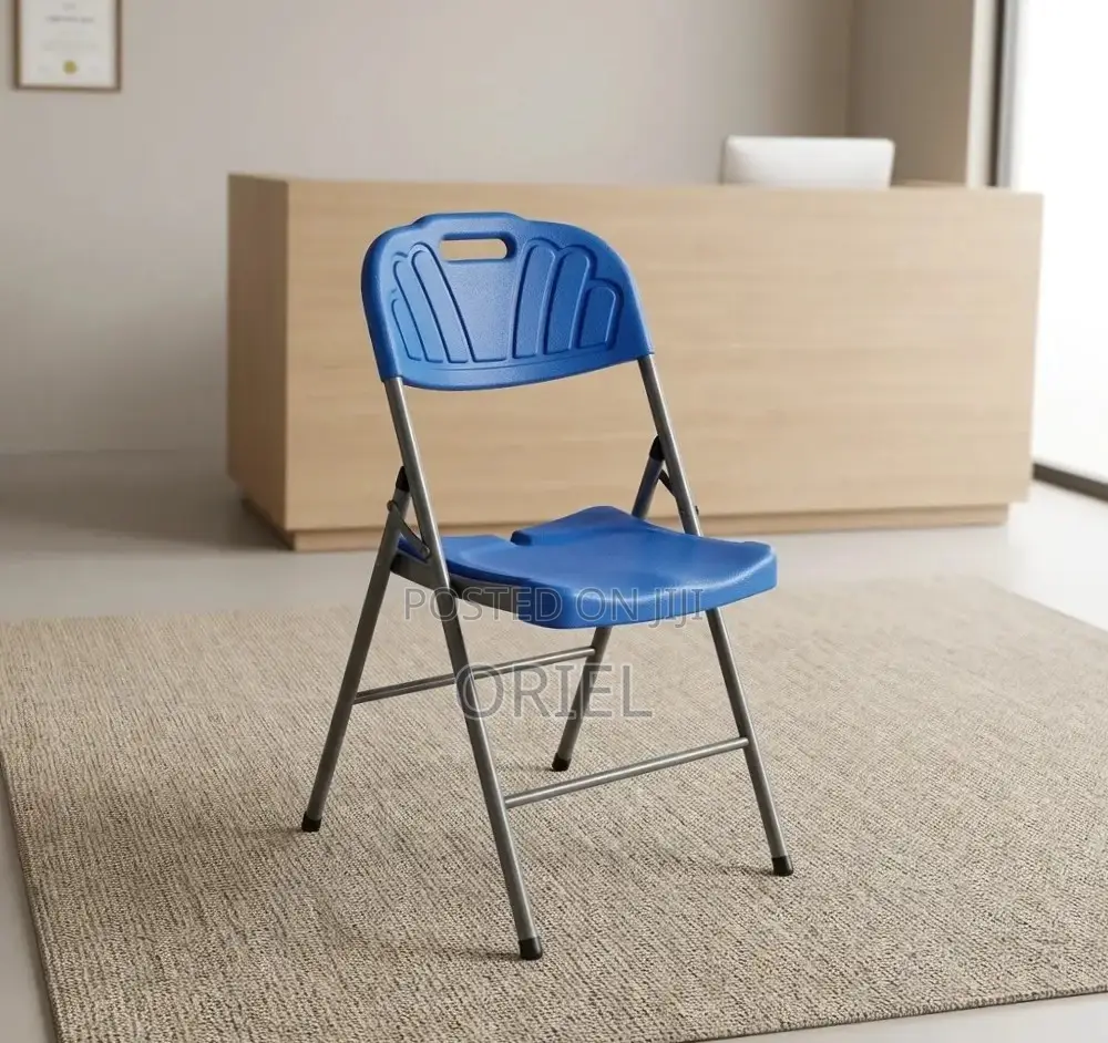 Modern Office Chair : Blue Foldable Plastic Chair