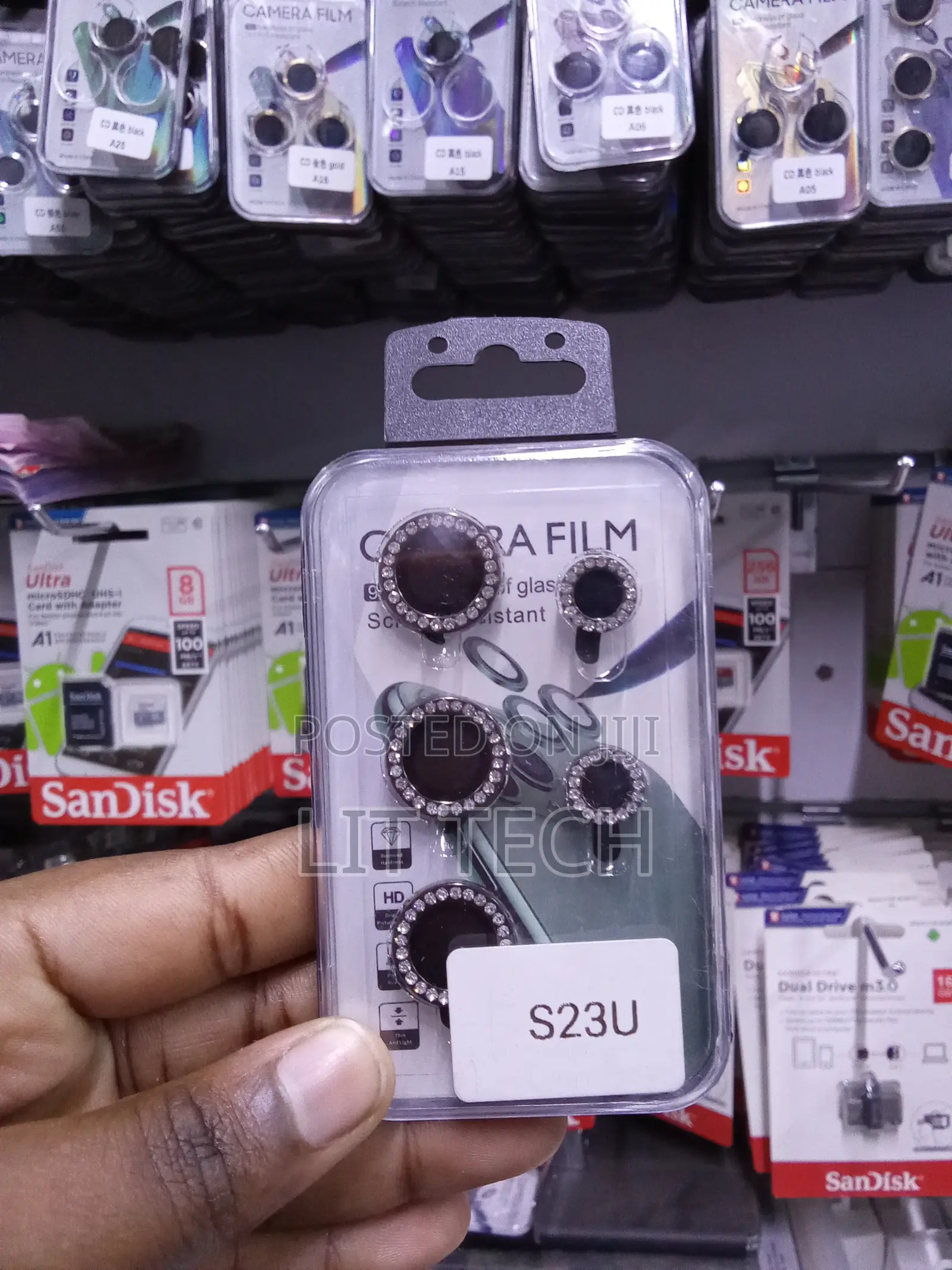 Glitter Diamond Camera Lens Protector for a Samsung Galaxy S23 Ultra
