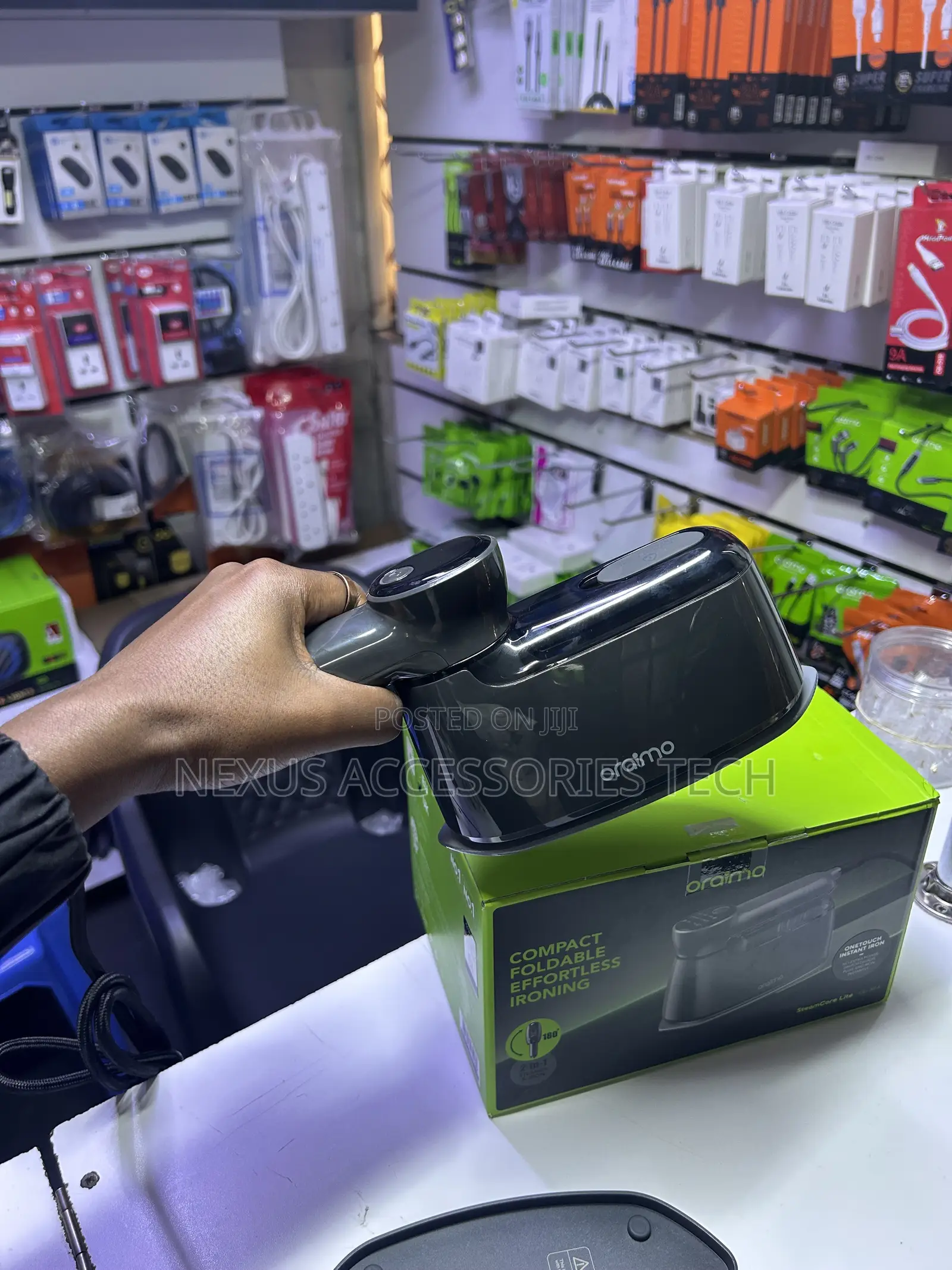 Oraimo 2-in-1 Foldable Steam Iron Box – Brand New, Sealed!