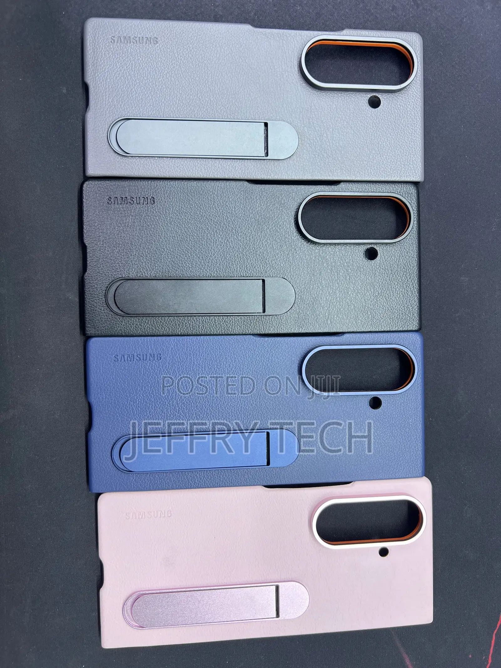 Samsung Galaxy Z Fold 7 Cases With Built-in Shown in Grey and Black