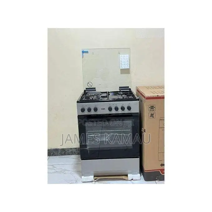 VON Standing Cooker 60×60cm 3 Gas + 1 Electric Burner,