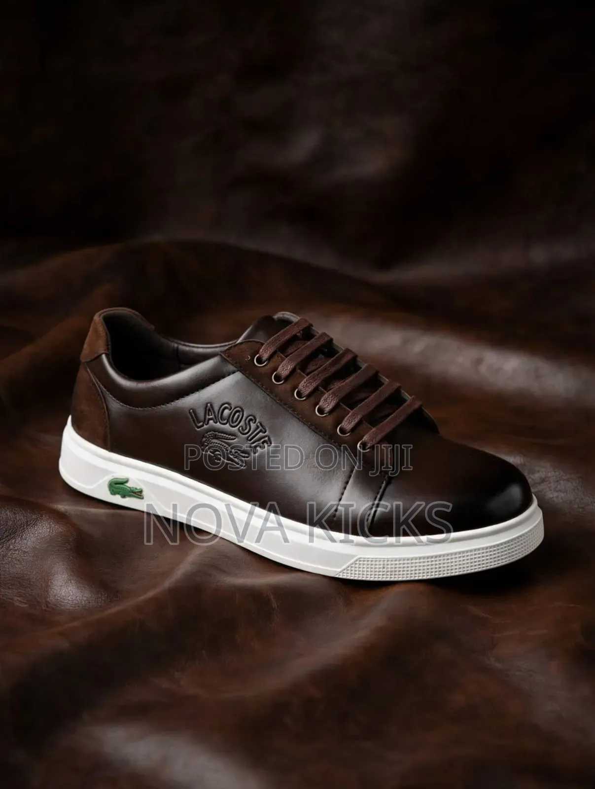 Lacoste Lace Up Casual Coffee