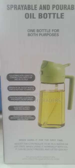 2in1 Oil Bottle Sprayable and Pourable