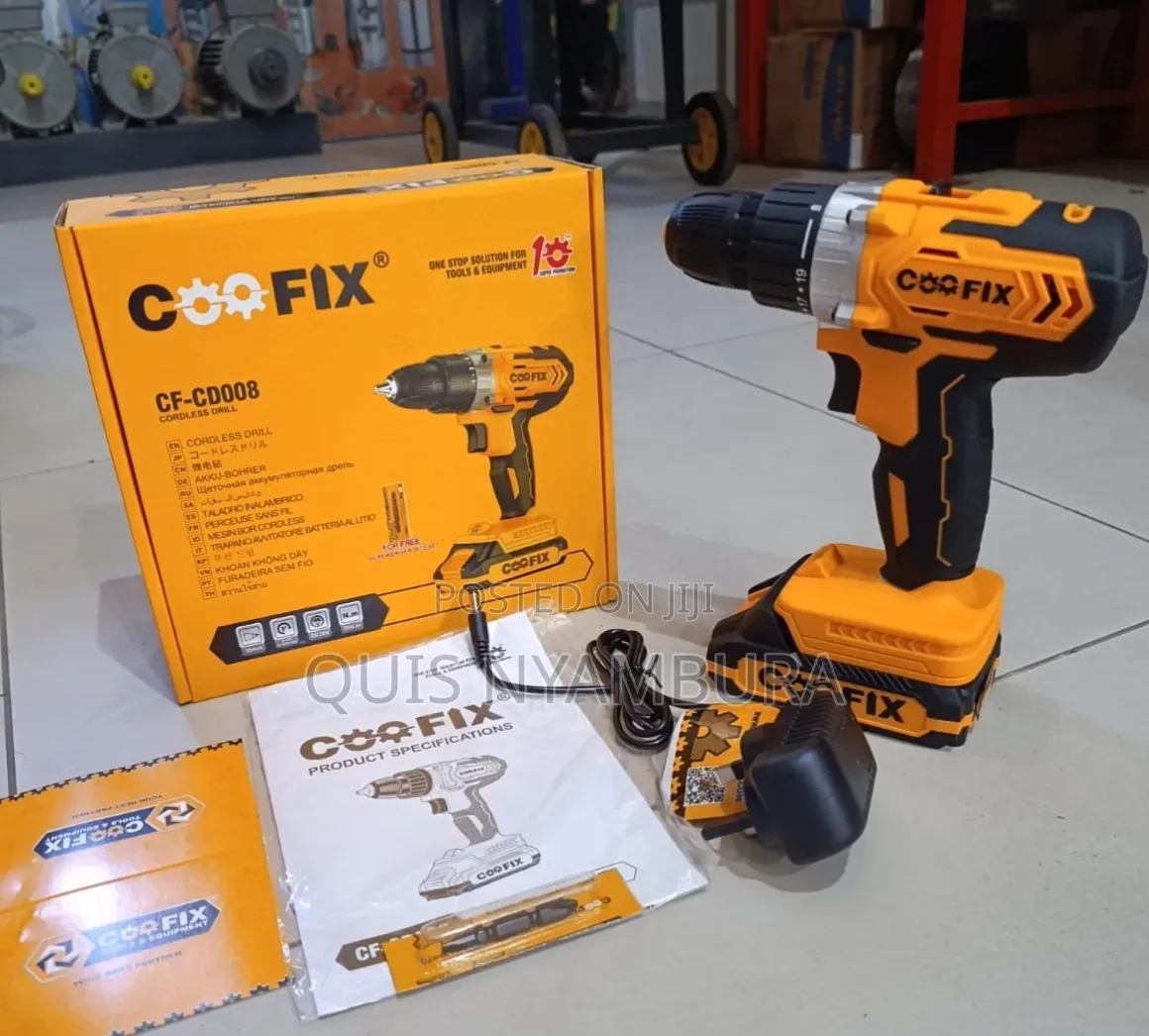 COOFIX CORDLESS DRILL 20V 1.5Ah Battery 1charger 1pc Screwdriver