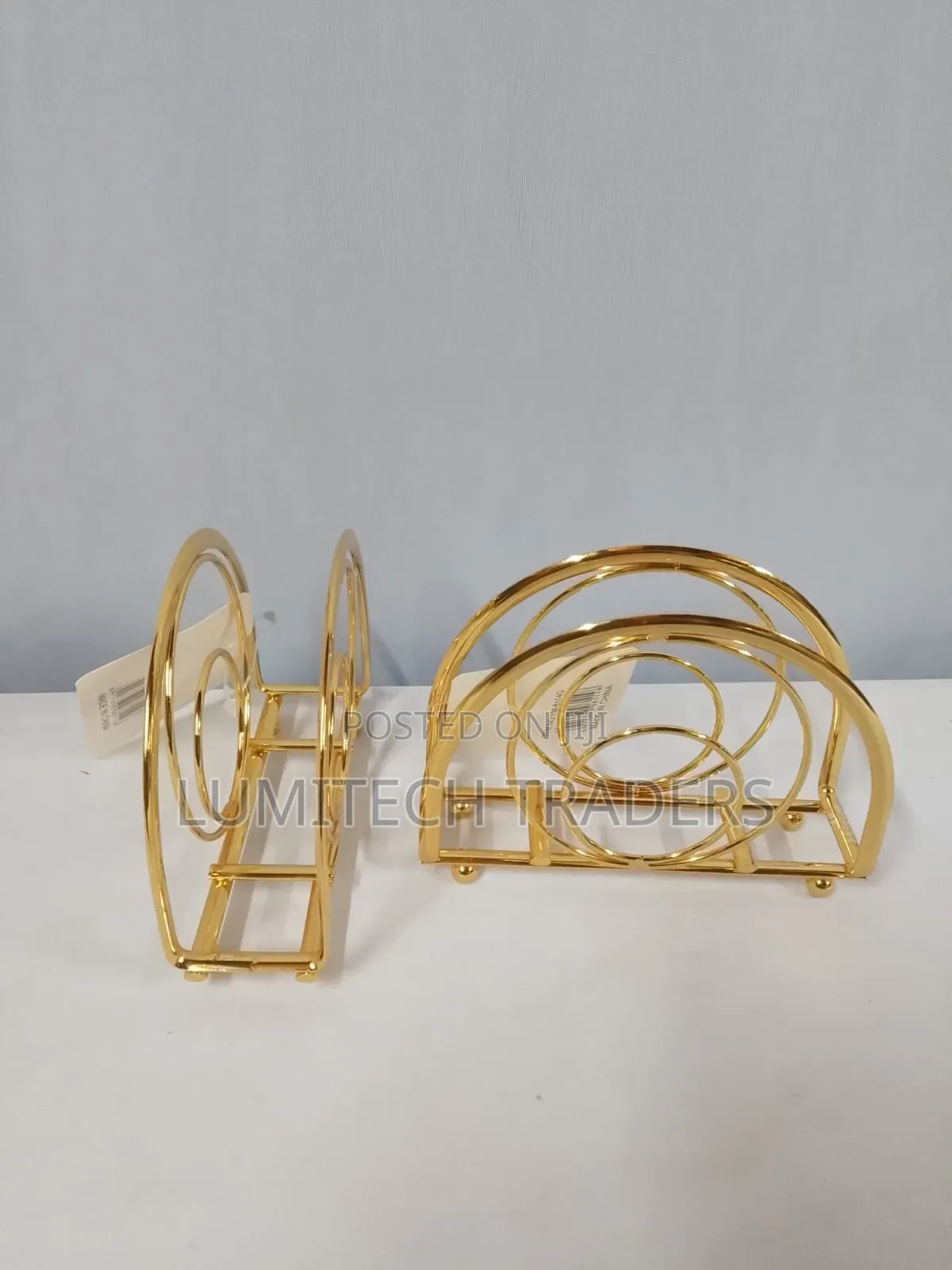 Gold Semi-Circle Tissue Holder