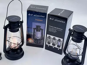 Art Classics Vintage Solar Rechargeable LED Lantern,