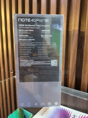 New Infinix Note 40 Pro Plus 5G 256 GB Black