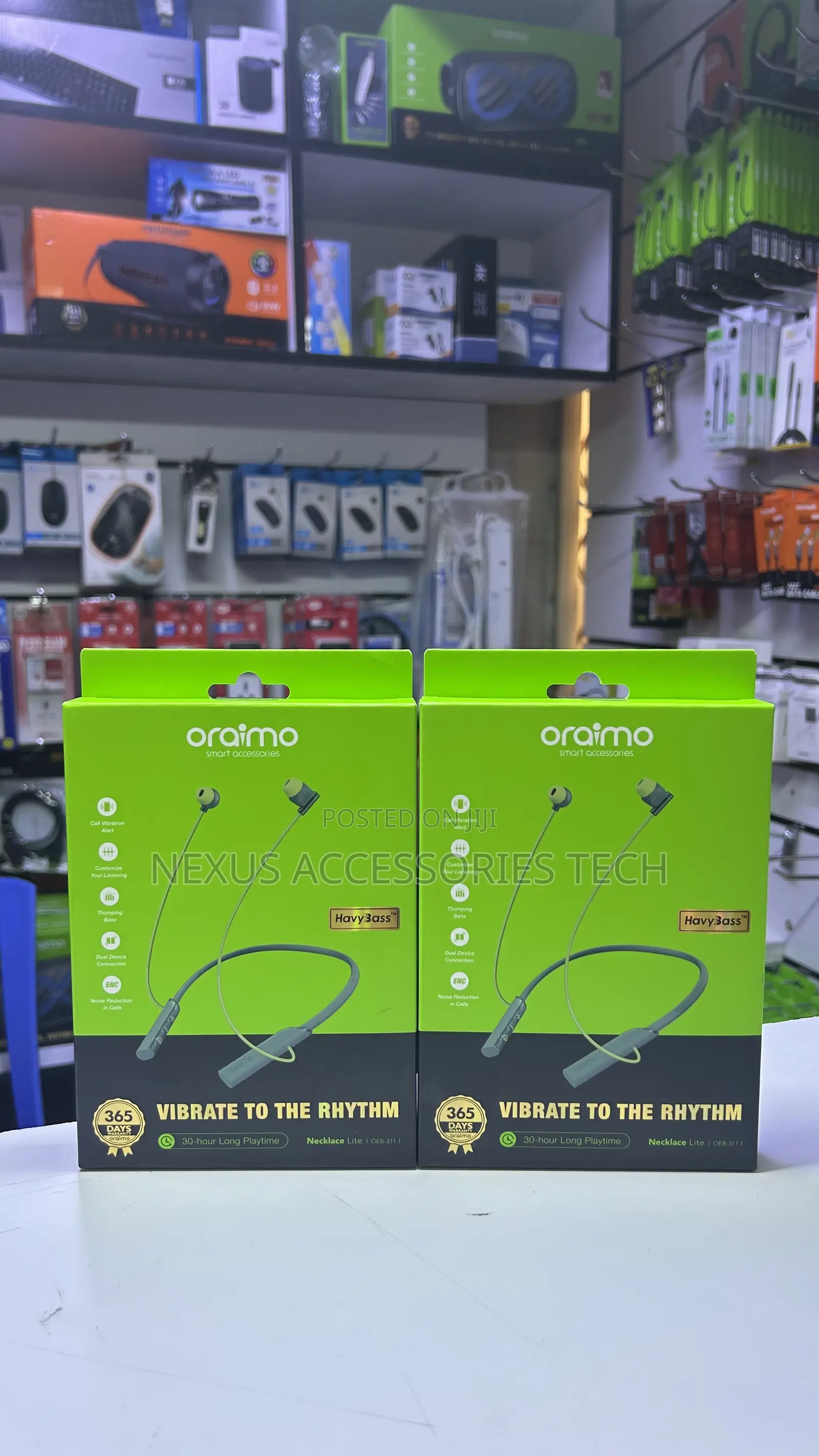 New Oraimo Necklace Lite Neckband – Call Vibration Alert