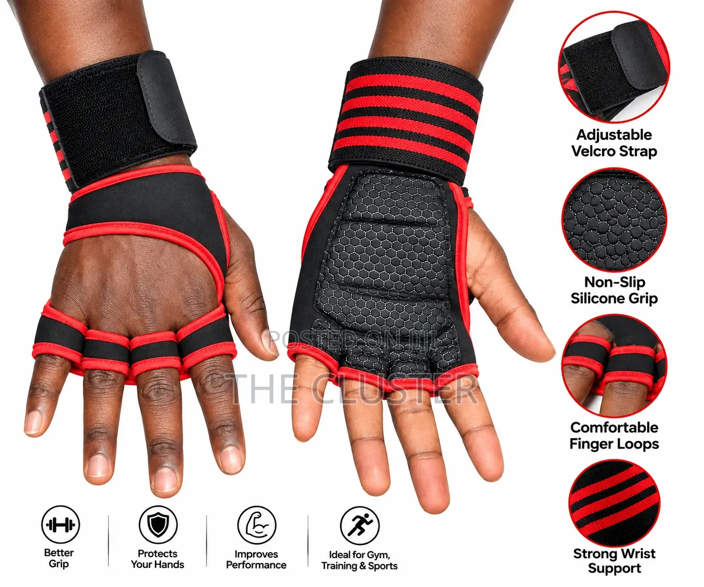 Adjustable Gym Gloves