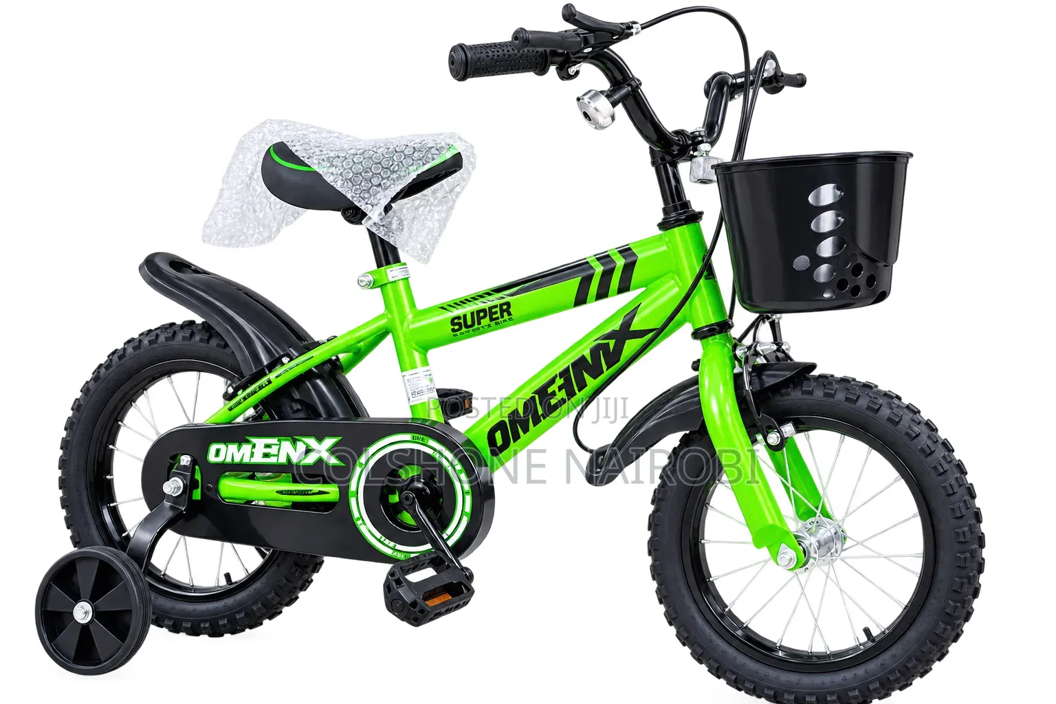 OMENX Kids Bicycle With Front Basket Training Wheels Size 12